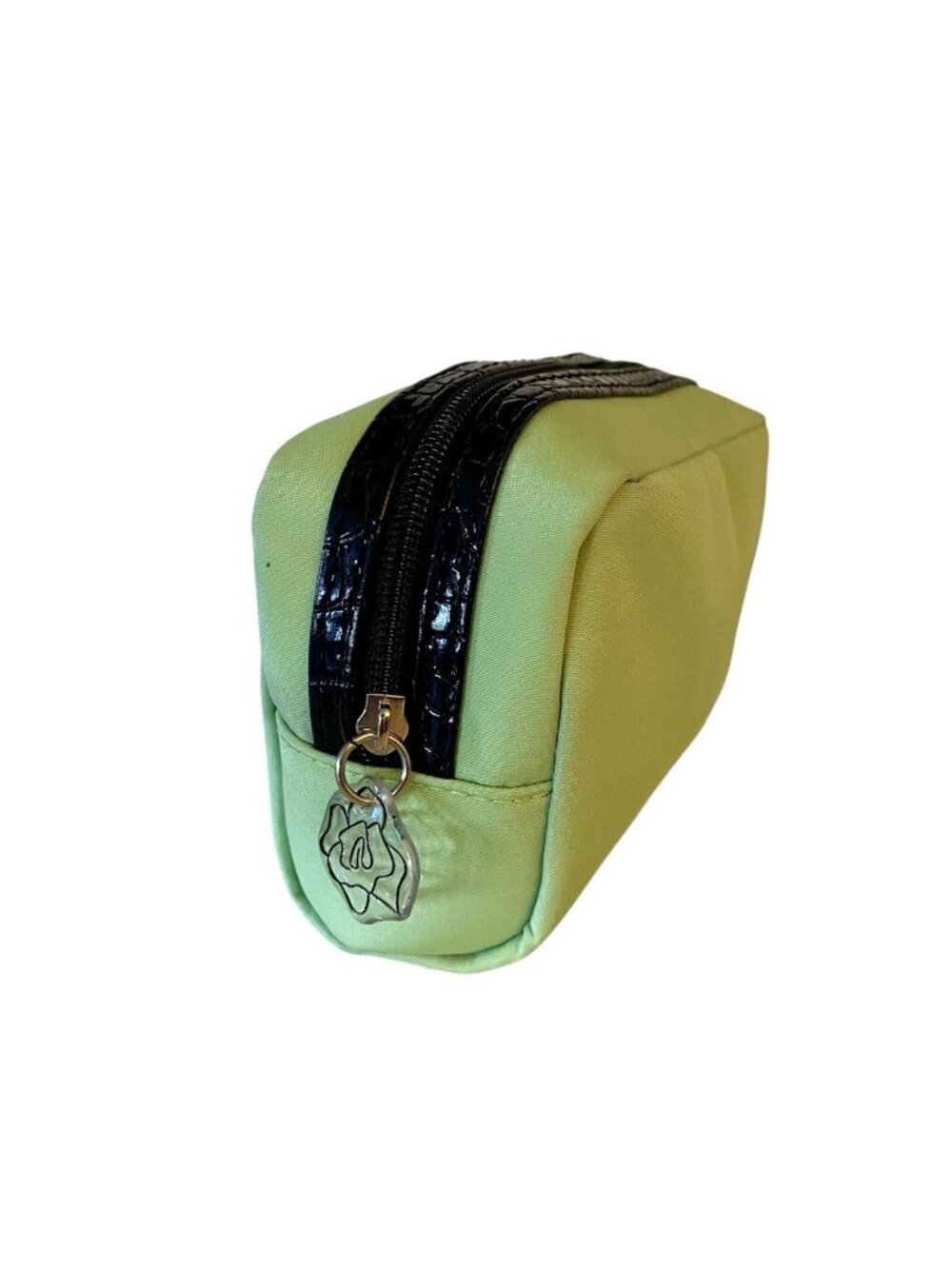 Rare ANNA SUI Japan Exclusive Rose Charm Micro Utility Bag Pistachio Green Black